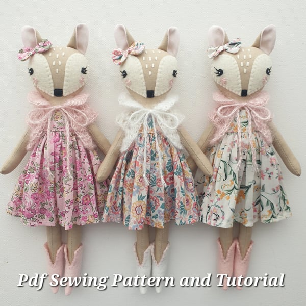 Image of Sweet Fawn Doll Sewing Pattern - Digital PDF