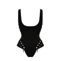 Image 4 of HMBD BLACK EYELETS LACED SWIMSUIT