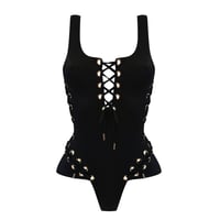 Image 2 of HMBD BLACK EYELETS LACED SWIMSUIT