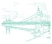 Image of Hammersmith Bridge Green / Colour pencil drawing.