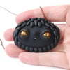 Black creature pendant - wearable art