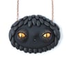 Black creature pendant - wearable art