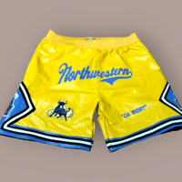 Image 2 of BULLS NW GOLD LEATHER SHORTS