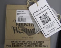Image 3 of Vivienne Westwood Manifesto Propoganda black cotton canvas cross body bag
