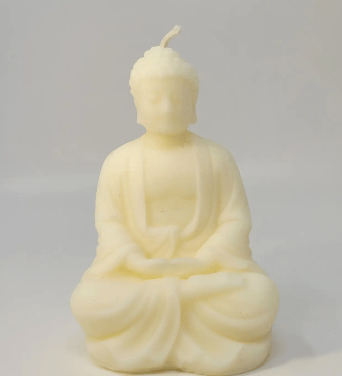 Image of Natural Beeswax Buddha Candle