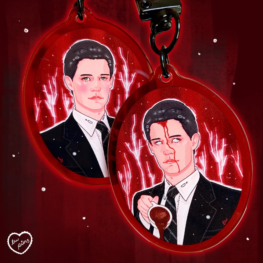 Twin Peaks Agent Cooper Black Lodge Acrylic Keychain 