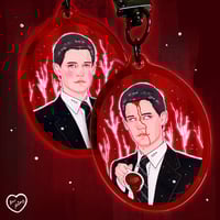 Image 1 of Twin Peaks Agent Cooper Black Lodge Acrylic Keychain 