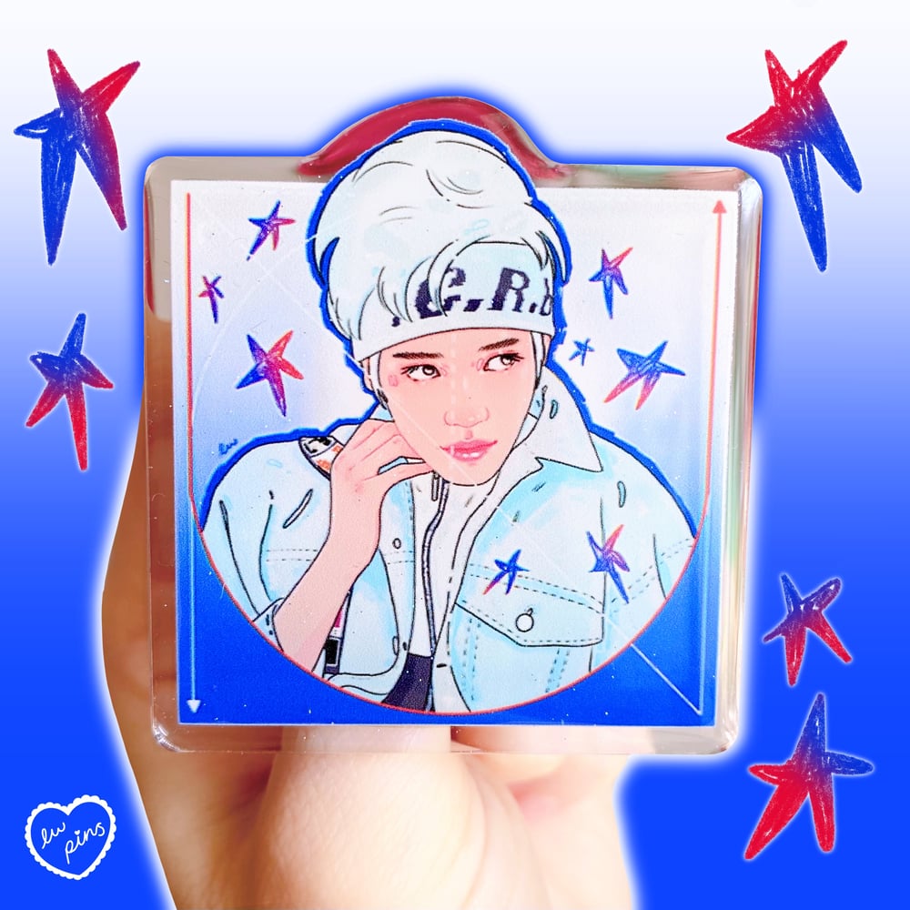 Taeyong The 7th Sense Acrylic Glitter Pin