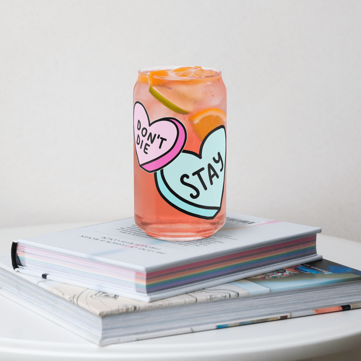 Image of Stay / Don't Die Can-Shaped Glass