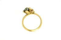 Image 5 of Contemporary gold ring set with green and yellow sapphires 