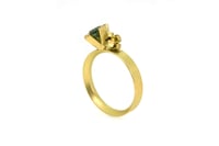 Image 6 of Contemporary gold ring set with green and yellow sapphires 
