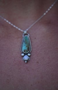 Image 2 of patagonia turquoise + lavender jade pendant