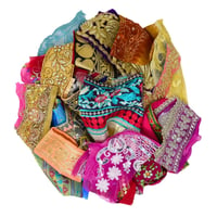 Image 1 of Sari Silk Trims Borders Craft Pack 10 Pieces