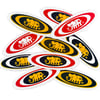 "OVAL ELEPHANT" Sticker Small 10 pack