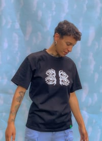 Image 3 of "Eyes" Logo Tee [B&W]