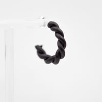 Image 2 of Twisted Black Hoops