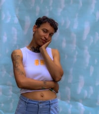 Image 3 of "Eyes" Logo Cropped Tank Top