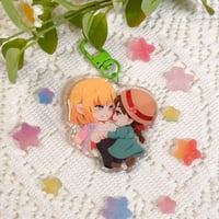 Howl & Sophie - 2.5" Glitter Epoxy Keychain