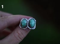Image 1 of emerald valley turquoise studs
