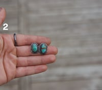 Image 2 of emerald valley turquoise studs