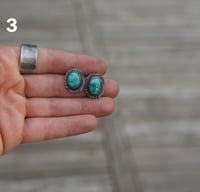 Image 3 of emerald valley turquoise studs