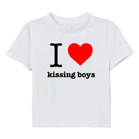 I love kissing boys baby tee