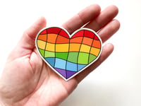 Image 1 of Traditional Rainbow - Heart Mosaic Sticker 