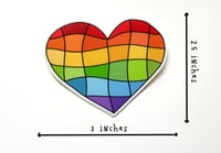 Image 2 of Traditional Rainbow - Heart Mosaic Sticker 