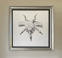 Image 1 of Pentagram Hands custom 36 x 36 inch print in elegant frame