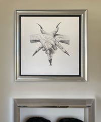 Image 2 of Pentagram Hands custom 36 x 36 inch print in elegant frame