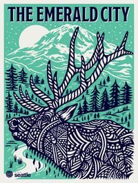 Seattle Poster Series (Mt. Rainier)