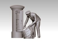 Image 1 of Postman with collection and choice of post box