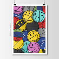 Image 1 of Sneaker Poster Chinatown Market Basketballs Print