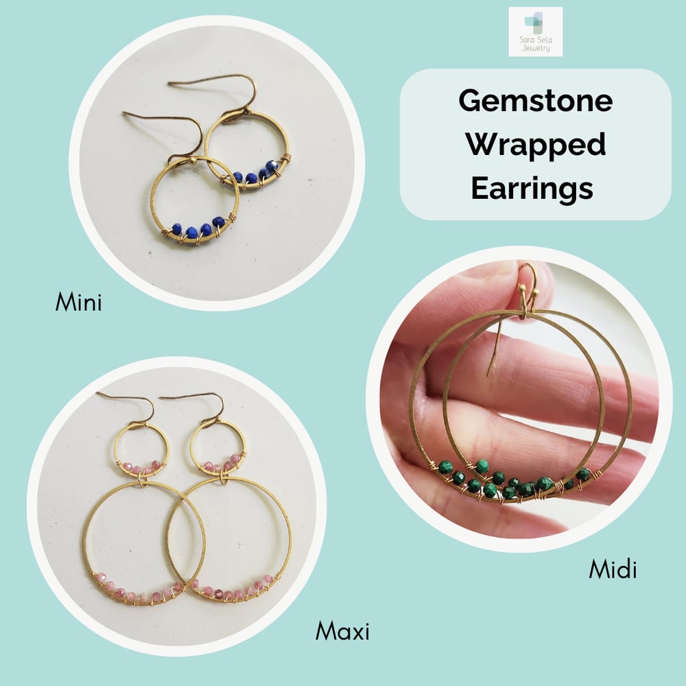 Image of Gem Wrapped Earrings