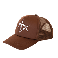 Brown Cross Trucker Caps