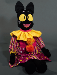 Image 3 of Friendly Clown Cat - OOAK Art Doll