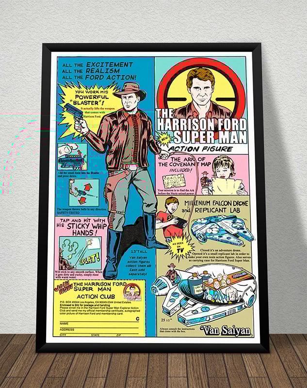 The Harrison Ford super man Poster.