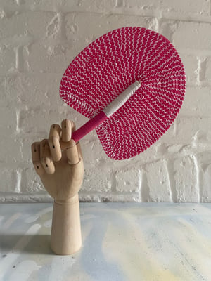 Image of African Hand Woven Fans made from recycled plastic B