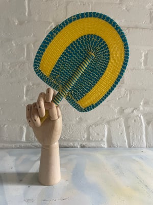 Image of African Hand Woven Fans made from recycled plastic B