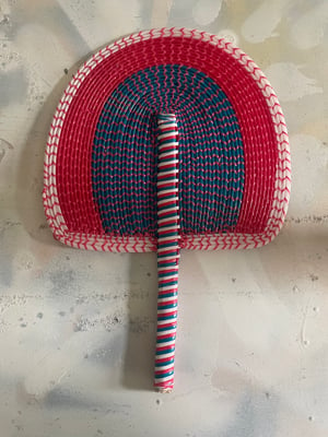 Image of African Hand Woven Fans made from recycled plastic B