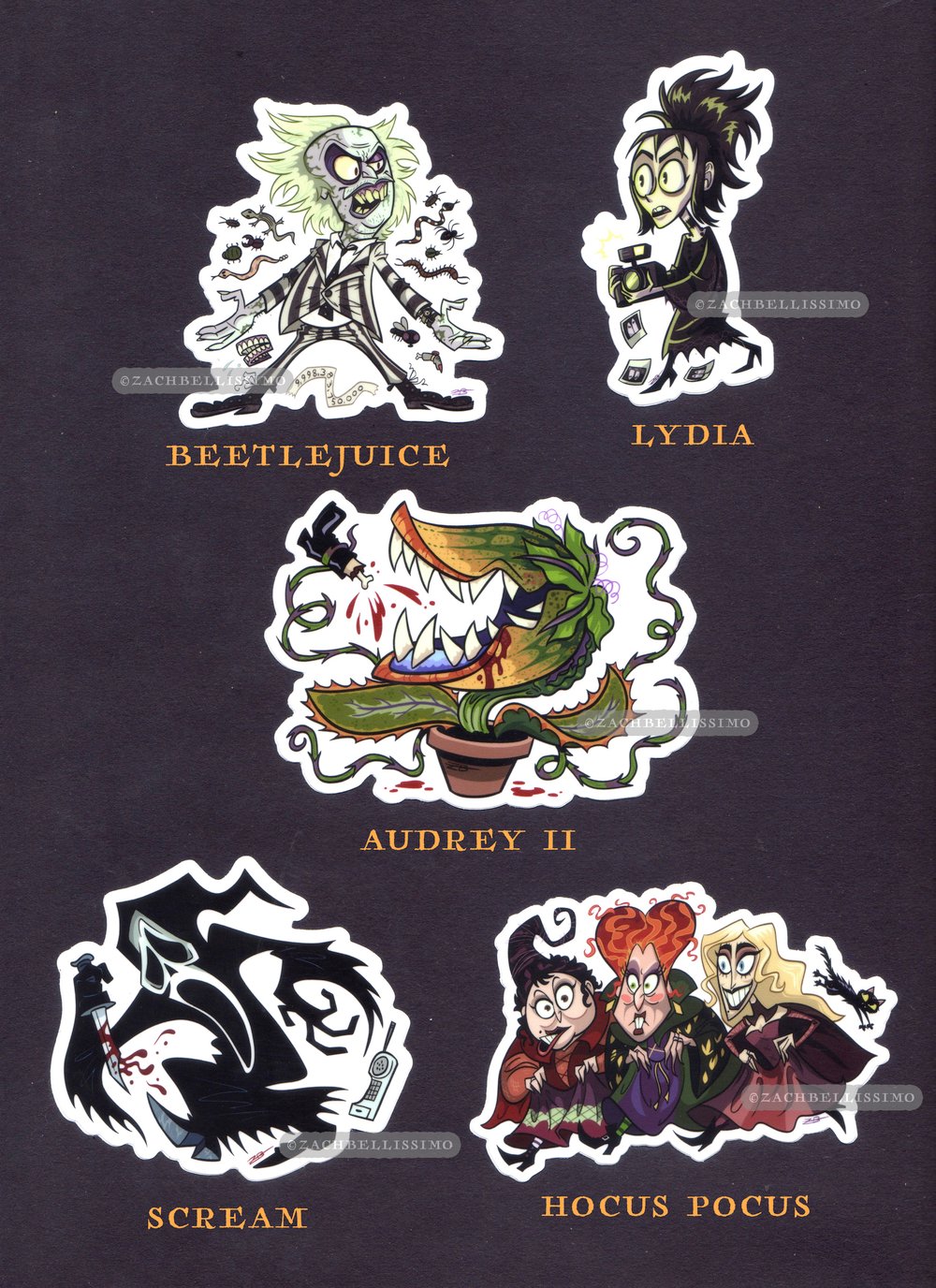 HORROR STICKERS (CHOOSE) 