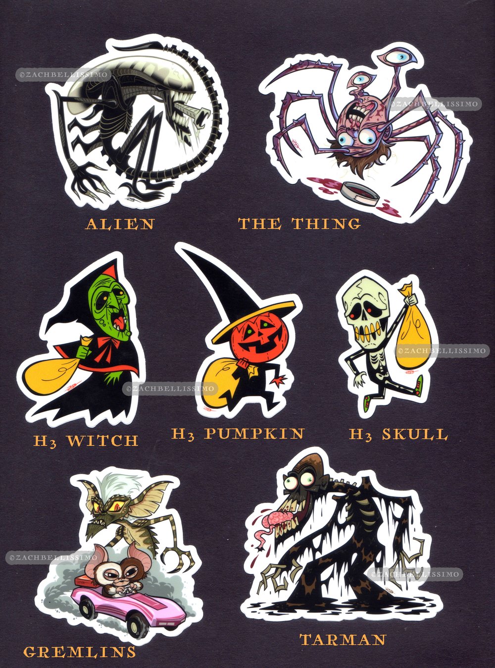 HORROR STICKERS (CHOOSE) 