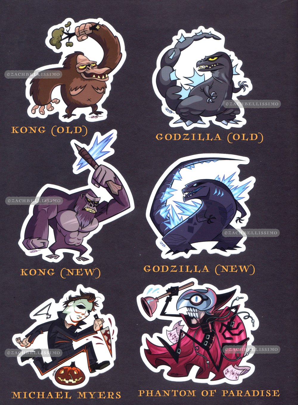 HORROR STICKERS (CHOOSE) 