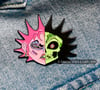 "HALFSIES" GLOW ENAMEL PIN