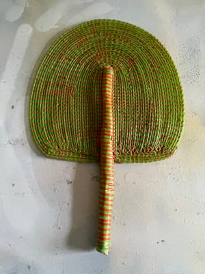 Image of African Hand Woven Fans made from recycled plastic C