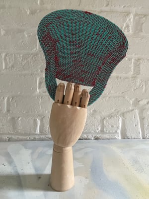 Image of African Hand Woven Fans from recycled plastic  - cut out handle style 