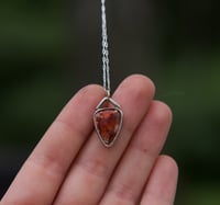 Image 4 of dainty fire opal necklace #2