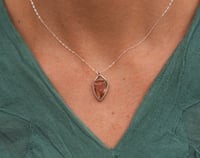 Image 2 of dainty fire opal necklace #2