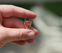 Image 1 of dainty fire opal necklace #2