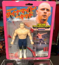 Image 1 of **IN STOCK** Junk Shop Dog Sofubi Vintage Style Dynamite Kid Wrestling Figure Blue